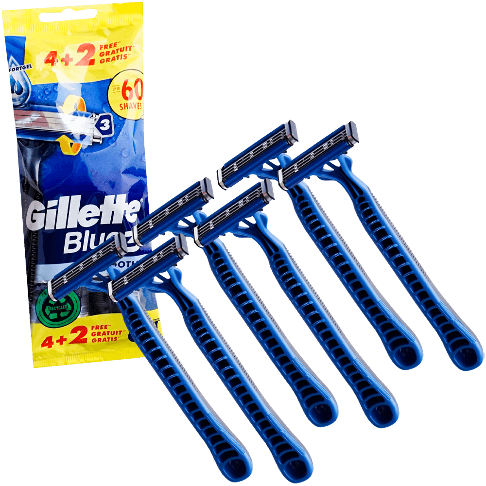 Aparat de ras, unica folosinta, Gillette Blue 3 Smooth, cu 3 lame, 6 buc